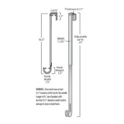 15.75 In. Brushed Nickel Metal Adjustable Wreath Hanger (2-Pack) 7 15.75 In. Brushed Nickel Metal Adjustable Wreath Hanger (2-Pack) -Northlight Shop haute decor wreath hangers awh3202 4f 1000