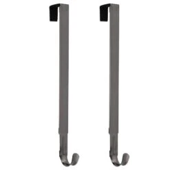 15.75 In. Brushed Nickel Metal Adjustable Wreath Hanger (2-Pack)