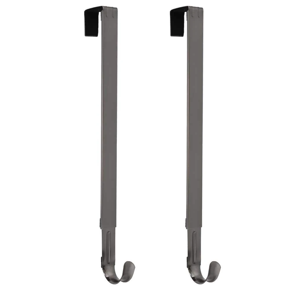 15.75 In. Brushed Nickel Metal Adjustable Wreath Hanger (2-Pack) 1 15.75 In. Brushed Nickel Metal Adjustable Wreath Hanger (2-Pack)