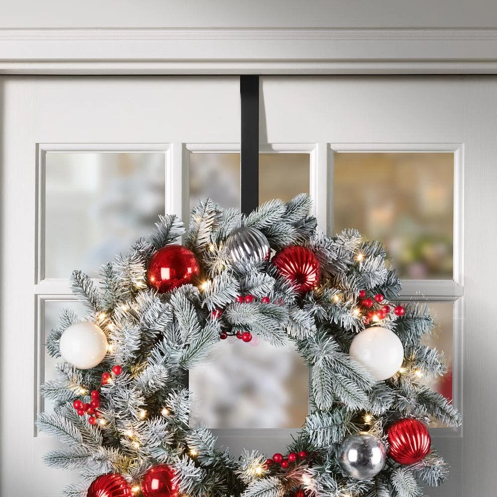 16.5 In. Artificial Matte Black Adapt Top And Bottom Adjusting Wreath Hanger 4 16.5 In. Artificial Matte Black Adapt Top And Bottom Adjusting Wreath Hanger - Image 4