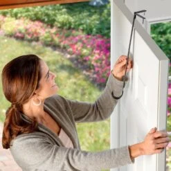 16.5 In. Artificial Matte Black Adapt Top And Bottom Adjusting Wreath Hanger 6 16.5 In. Artificial Matte Black Adapt Top And Bottom Adjusting Wreath Hanger -Northlight Shop haute decor wreath hangers awh406 4f 1000