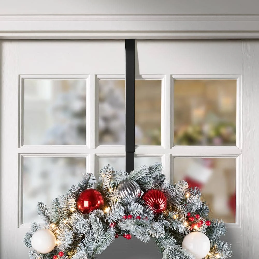 16.5 In. Artificial Matte Black Adapt Top And Bottom Adjusting Wreath Hanger 2 16.5 In. Artificial Matte Black Adapt Top And Bottom Adjusting Wreath Hanger - Image 2