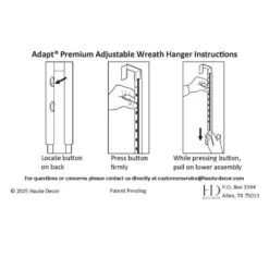 Adapt Premium 16 In. Brushed Nickel Metal Adjustable Wreath Hanger -Northlight Shop haute decor wreath hangers awh502 1f 1000