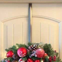 Adapt Premium 16 In. Brushed Nickel Metal Adjustable Wreath Hanger -Northlight Shop haute decor wreath hangers awh502 31 1000