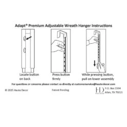 Adapt Premium 16 In. Antique Brass Metal Adjustable Wreath Hanger 10 Adapt Premium 16 In. Antique Brass Metal Adjustable Wreath Hanger -Northlight Shop haute decor wreath hangers awh504 1f 1000