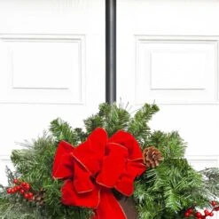 Adapt Premium 16 In. Matte Black Metal Adjustable Wreath Hanger -Northlight Shop haute decor wreath hangers awh506 31 1000