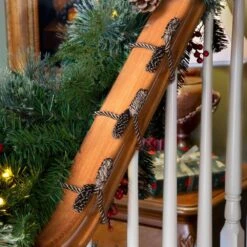 20 In. Artificial Brown Decorative Garland Ties -Northlight Shop haute decor wreath hangers dt2006a 31 1000