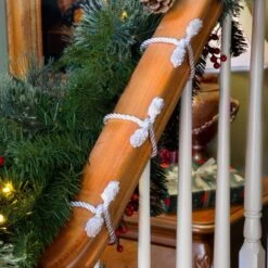 20 In. Artificial White Decorative Garland Ties 3 20 In. Artificial White Decorative Garland Ties -Northlight Shop haute decor wreath hangers dt2006w 31 1000