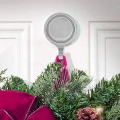 4.7 In. Artificial Silver Attract Pinch-Free Magnetic Wreath Hanger (2-Pack) -Northlight Shop haute decor wreath hangers mpf0201 4f 1000