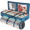 40 In. Blue Gift Wrapping Paper Storage Box And Holiday Accessories Storage And Waterproof Wrapping Storage Bag