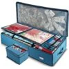 Blue Large Christmas Wrapping Paper Storage Box