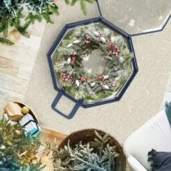 30 In. Blue PVC Wreath Storage Container-2-Pack -Northlight Shop hearth harbor wreath storage hhh2s13 30 31 1000