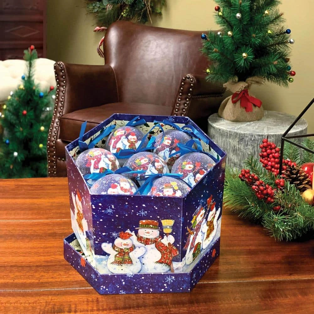 Winter Wonderland Snowman Christmas Tree Ornaments In Decorative Box (Set Of 14) 1 Winter Wonderland Snowman Christmas Tree Ornaments In Decorative Box (Set Of 14)