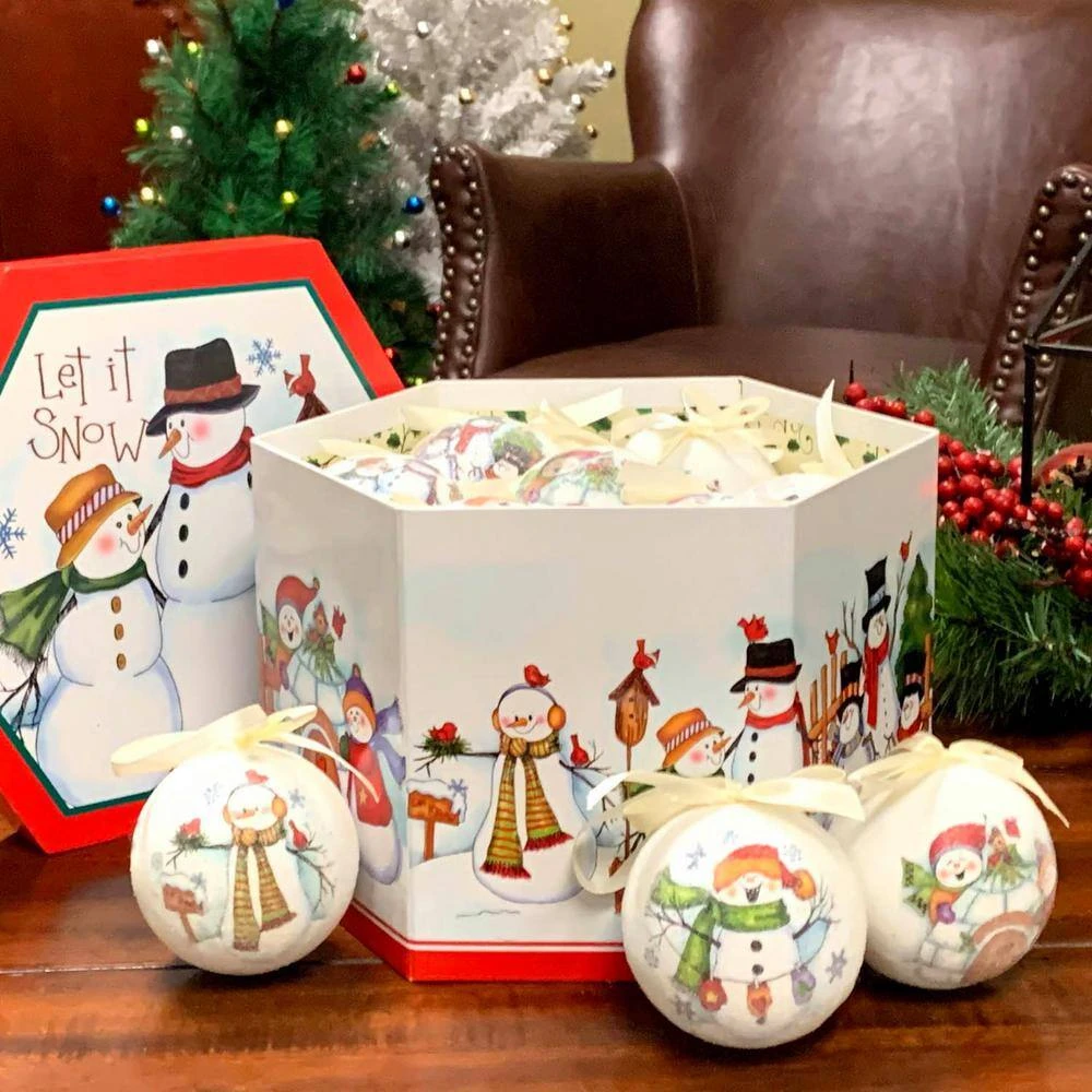 Let It Snow Christmas Tree Ornaments In Decorative Box (Set Of 14) 5 Let It Snow Christmas Tree Ornaments In Decorative Box (Set Of 14) - Image 5