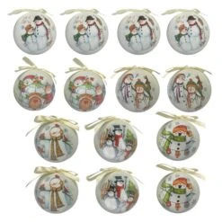 Let It Snow Christmas Tree Ornaments In Decorative Box (Set Of 14) 13 Let It Snow Christmas Tree Ornaments In Decorative Box (Set Of 14) -Northlight Shop hemsly inc christmas ornament sets 10224 76 1000