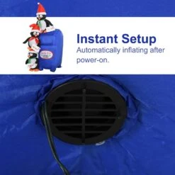 HOMCOM 6 Ft. Pre-Lit LED Penguin Mailbox Christmas Inflatable With Water-Resistant Materials -Northlight Shop homcom christmas inflatables 844 304 fa 1000