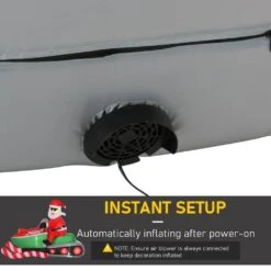 HOMCOM 82.75 In Santa Claus With Snowmobile Christmas Inflatable Automatic Inflation And LED Lights -Northlight Shop homcom christmas inflatables 844 376v80 76 1000