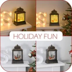 HOMCOM 10 .5 In. Snow Globe WaterLantern 15 HOMCOM 10 .5 In. Snow Globe WaterLantern -Northlight Shop homcom christmas wall decorations 830 269 1f 1000