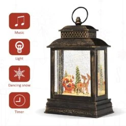 HOMCOM 10 .5 In. Snow Globe WaterLantern 16 HOMCOM 10 .5 In. Snow Globe WaterLantern -Northlight Shop homcom christmas wall decorations 830 269 44 1000
