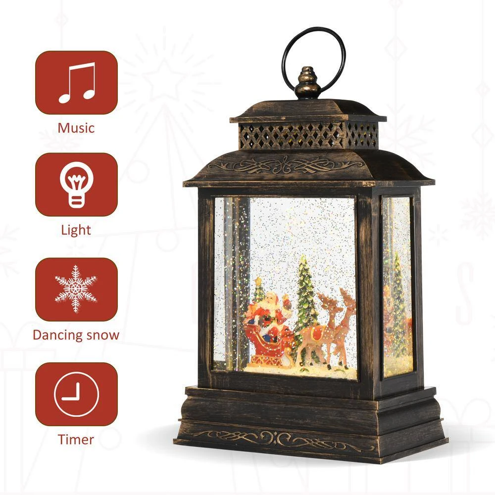 HOMCOM 10 .5 In. Snow Globe WaterLantern 7 HOMCOM 10 .5 In. Snow Globe WaterLantern - Image 7