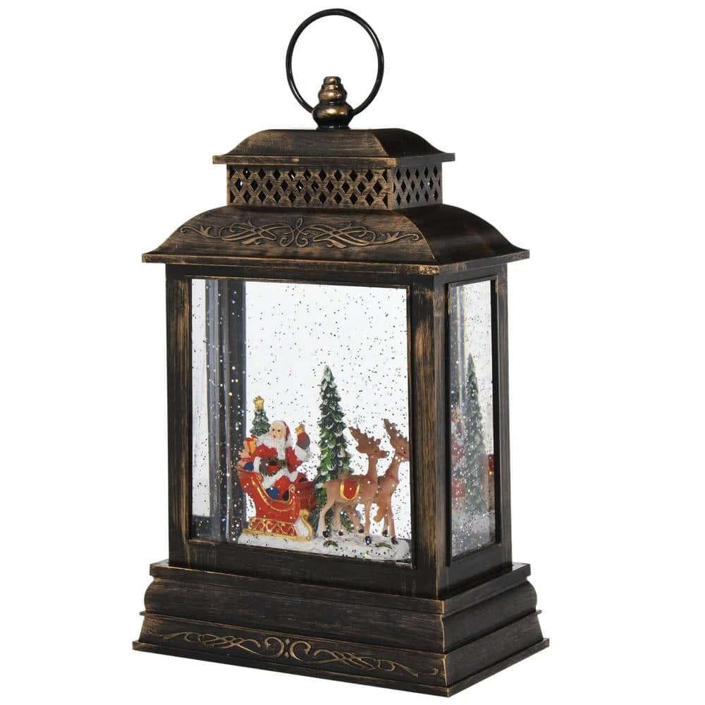 HOMCOM 10 .5 In. Snow Globe WaterLantern 1 HOMCOM 10 .5 In. Snow Globe WaterLantern