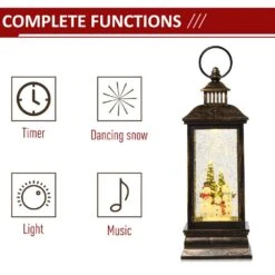 HOMCOM 10 .75 In. Christmas Snow Globe Water Lantern 15 HOMCOM 10 .75 In. Christmas Snow Globe Water Lantern -Northlight Shop homcom christmas wall decorations 830 270 1f 1000