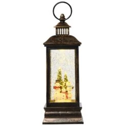 HOMCOM 10 .75 In. Christmas Snow Globe Water Lantern
