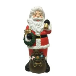 Home Accents Holiday 36 In. H Christmas Santa With Wreath And LED Lights