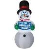 Home Accents Holiday 6 Ft. Pre-Lit Life Size Airblown Inflatable Shivering Snowman