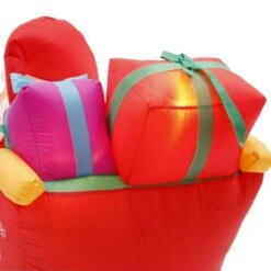 Home Accents Holiday 5 Ft. H X 14 Ft. L Airblown Inflatable Santa In Sleigh Scene -Northlight Shop home accents holiday christmas inflatables 115237 d4 1000