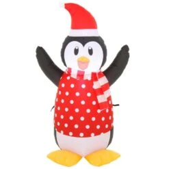 Home Accents Holiday 3.5 Ft. Pre-Lit Airblown Inflatable Christmas Penguin