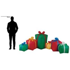 Home Accents Holiday 9 Ft. Inflatable Airblown Presents Collection Scene -Northlight Shop home accents holiday christmas inflatables 87677 76 1000