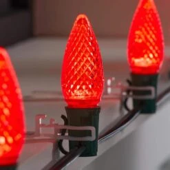 Home Accents Holiday Red Commercial Grade Shatter-Resistant Faceted C9 LED Replacement Bulbs (50-Pack) -Northlight Shop home accents holiday christmas light bulbs 23le21208 a0 1000