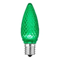 Home Accents Holiday Green Commercial Grade Shatter-Resistant Faceted C9 LED Replacement Bulbs (50-Pack)