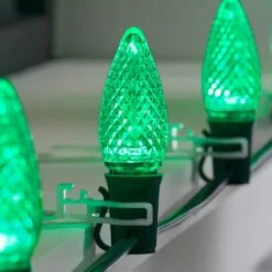 Home Accents Holiday Green Commercial Grade Shatter-Resistant Faceted C9 LED Replacement Bulbs (50-Pack) -Northlight Shop home accents holiday christmas light bulbs 23le21209 a0 1000