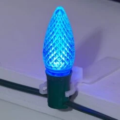 Home Accents Holiday Blue Commercial Grade Shatter-Resistant Faceted C9 LED Replacement Bulbs (50-Pack) -Northlight Shop home accents holiday christmas light bulbs 23le21210 1d 1000