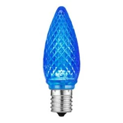 Home Accents Holiday Blue Commercial Grade Shatter-Resistant Faceted C9 LED Replacement Bulbs (50-Pack)