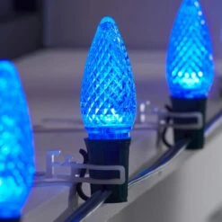 Home Accents Holiday Blue Commercial Grade Shatter-Resistant Faceted C9 LED Replacement Bulbs (50-Pack) -Northlight Shop home accents holiday christmas light bulbs 23le21210 a0 1000