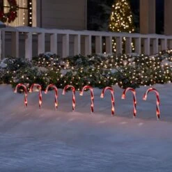 Home Accents Holiday 16.5 In. Candy Cane LED Pathway Lights (8-Pack) -Northlight Shop home accents holiday christmas novelty lights 23rt0242318 e1 1000
