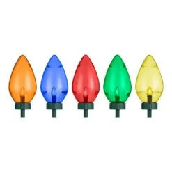 Home Accents Holiday 20 In. Multi-Colored Giant C7 LED Pathway Lights (5-Pack) -Northlight Shop home accents holiday christmas novelty lights 23rt4471915 40 1000
