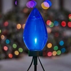 Home Accents Holiday 20 In. Multi-Colored Giant C7 LED Pathway Lights (5-Pack) -Northlight Shop home accents holiday christmas novelty lights 23rt4471915 a0 1000