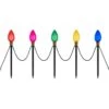 Home Accents Holiday 12 In. Multi-Colored Giant C9 LED Pathway Lights (10-Pack) -Northlight Shop home accents holiday christmas novelty lights 23rty5842215 64 1000