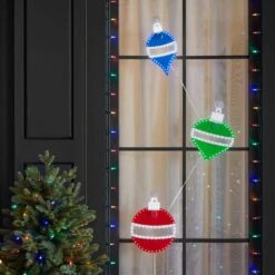 Home Accents Holiday 10 In. 242 Count Christmas Hi-Vibrant Red, Green And Blue With White Color LED Ornament (3-Pack) -Northlight Shop home accents holiday christmas novelty lights 25le11062 e1 1000