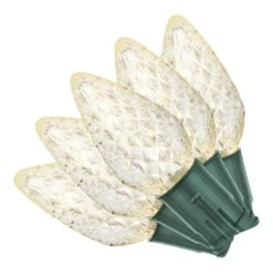 Home Accents Holiday 100 Count Warm White Faceted Steady Lit Super-Bright C9 LED Lights
