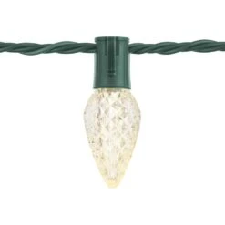 Home Accents Holiday 100 Count Warm White Faceted Steady Lit Super-Bright C9 LED Lights -Northlight Shop home accents holiday christmas string lights 24rt1642415sw a0 1000