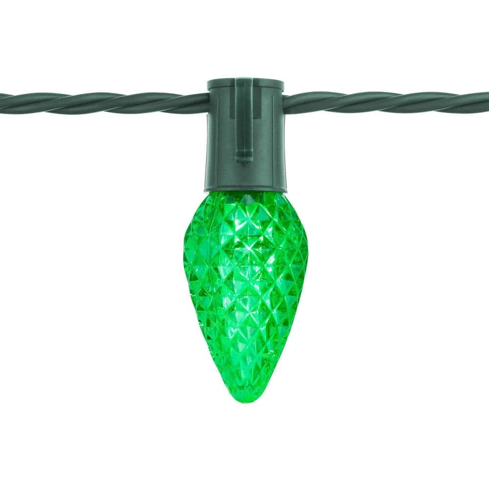 Home Accents Holiday 100 Count Multi-Colored Faceted Steady Lit Super-Bright C9 LED Lights 4 Home Accents Holiday 100 Count Multi-Colored Faceted Steady Lit Super-Bright C9 LED Lights - Image 4