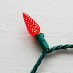 Home Accents Holiday 150 Count Multi-Colored Faceted C6 LED Lights -Northlight Shop home accents holiday christmas string lights ty615 1815m 1d 1000