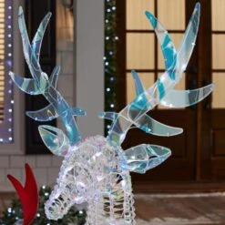 Home Accents Holiday 6 Ft. Iridescent Twist LED Iridescent Buck Holiday Yard Decoration Y31 12 Home Accents Holiday 6 Ft. Iridescent Twist LED Iridescent Buck Holiday Yard Decoration Y31 -Northlight Shop home accents holiday christmas yard decorations 21gm11814 66 1000