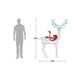 Home Accents Holiday 6 Ft. Iridescent Twist LED Iridescent Buck Holiday Yard Decoration Y31 10 Home Accents Holiday 6 Ft. Iridescent Twist LED Iridescent Buck Holiday Yard Decoration Y31 -Northlight Shop home accents holiday christmas yard decorations 21gm11814 a0 1000