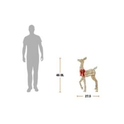 Home Accents Holiday 4 Ft. Polar Wishes LED Golden Doe Holiday Yard Decoration Y41 -Northlight Shop home accents holiday christmas yard decorations 24rt1302418 a0 1000